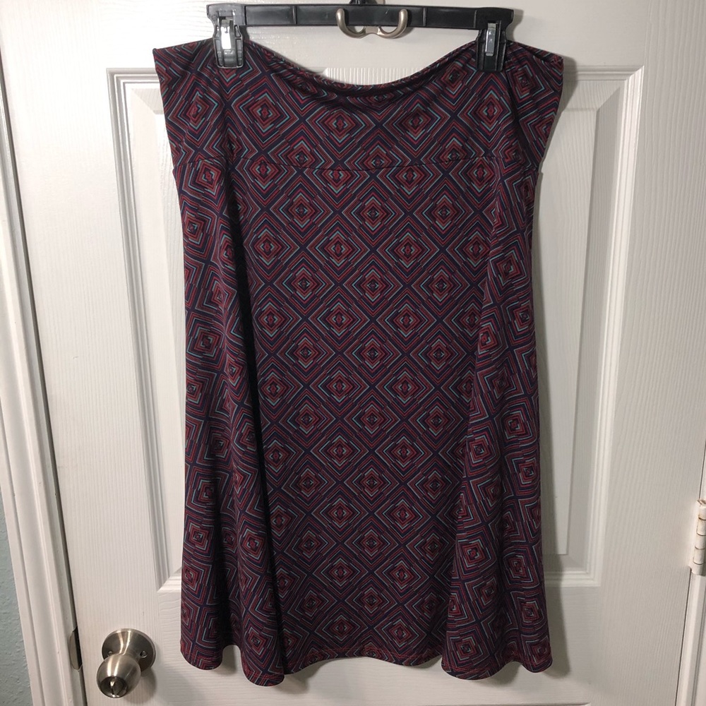 LuLaRoe Geometric Diamond Print Azure Skirt